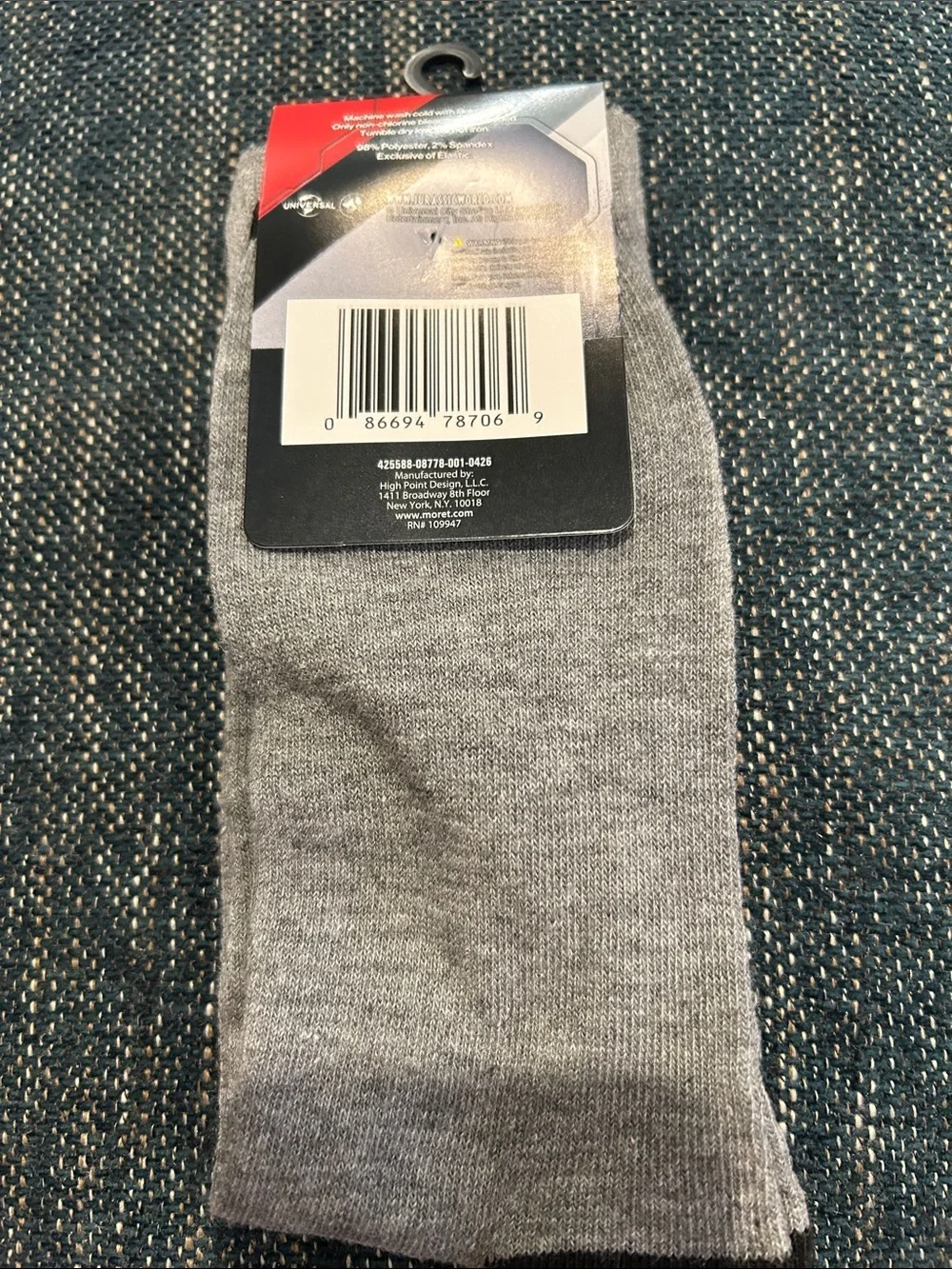 Gray T-Rex Crew Socks - Official Brand